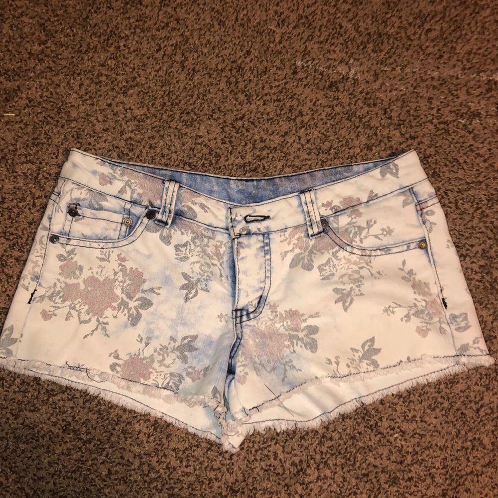 Floral Jean Shorts